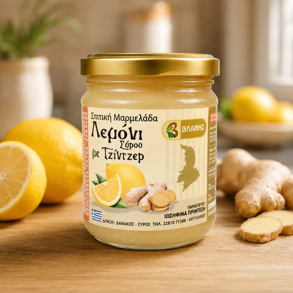 Σπιτική Μαρμελάδα Λεμόνι με Τζίντζερ