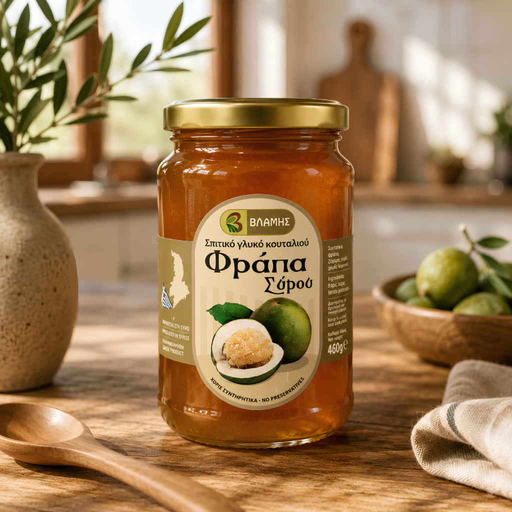 Huisgemaakt dessert van Koutalios Frapa Syros