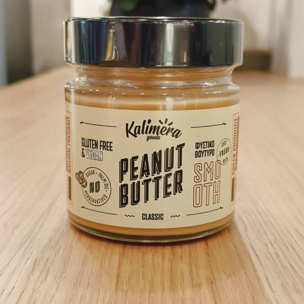 Smooth peanut butter made from Greek peanuts, 220 g jar